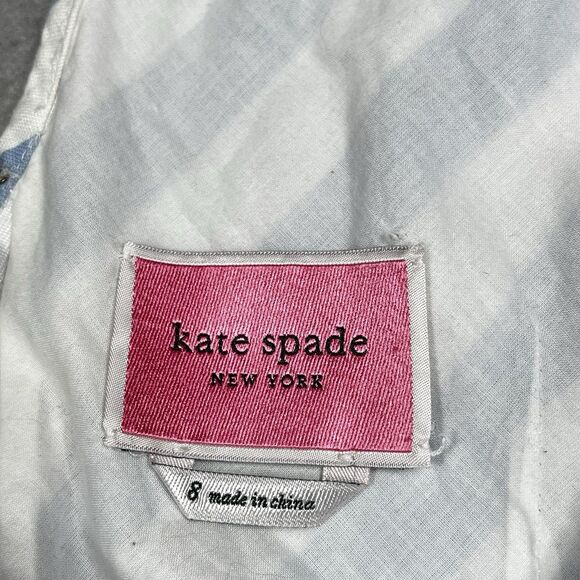 Kate Spade New York Dress Womens Size 8 Blue Deck Stripe Midi Dress Sleeveless - Picture 10 of 12